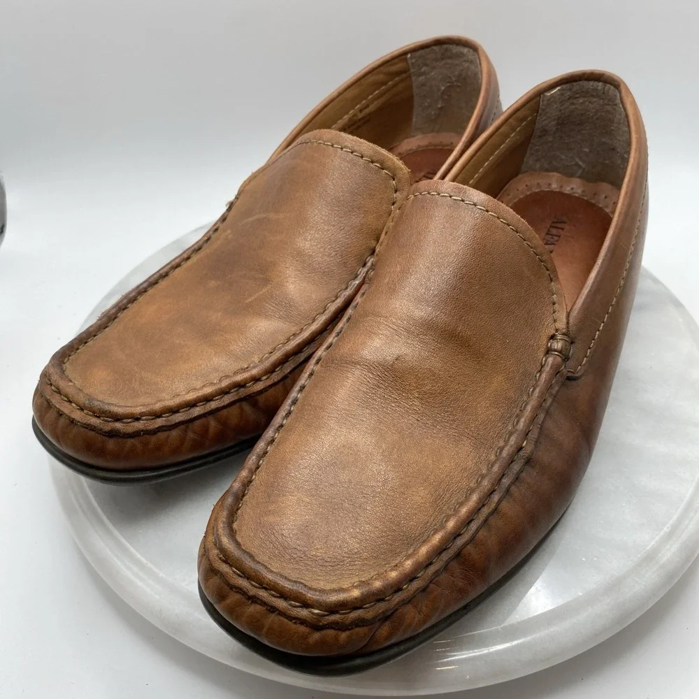 Alfani Leather Upper Extreme Comfort Loafers‎ Driver Moccasin Brown Men's 11M